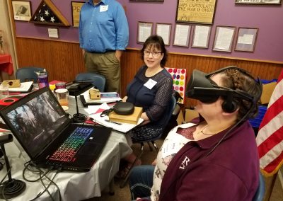 Table 3 Virtual Reality Vicky Calmes and Jenny Jochimsen test out VR